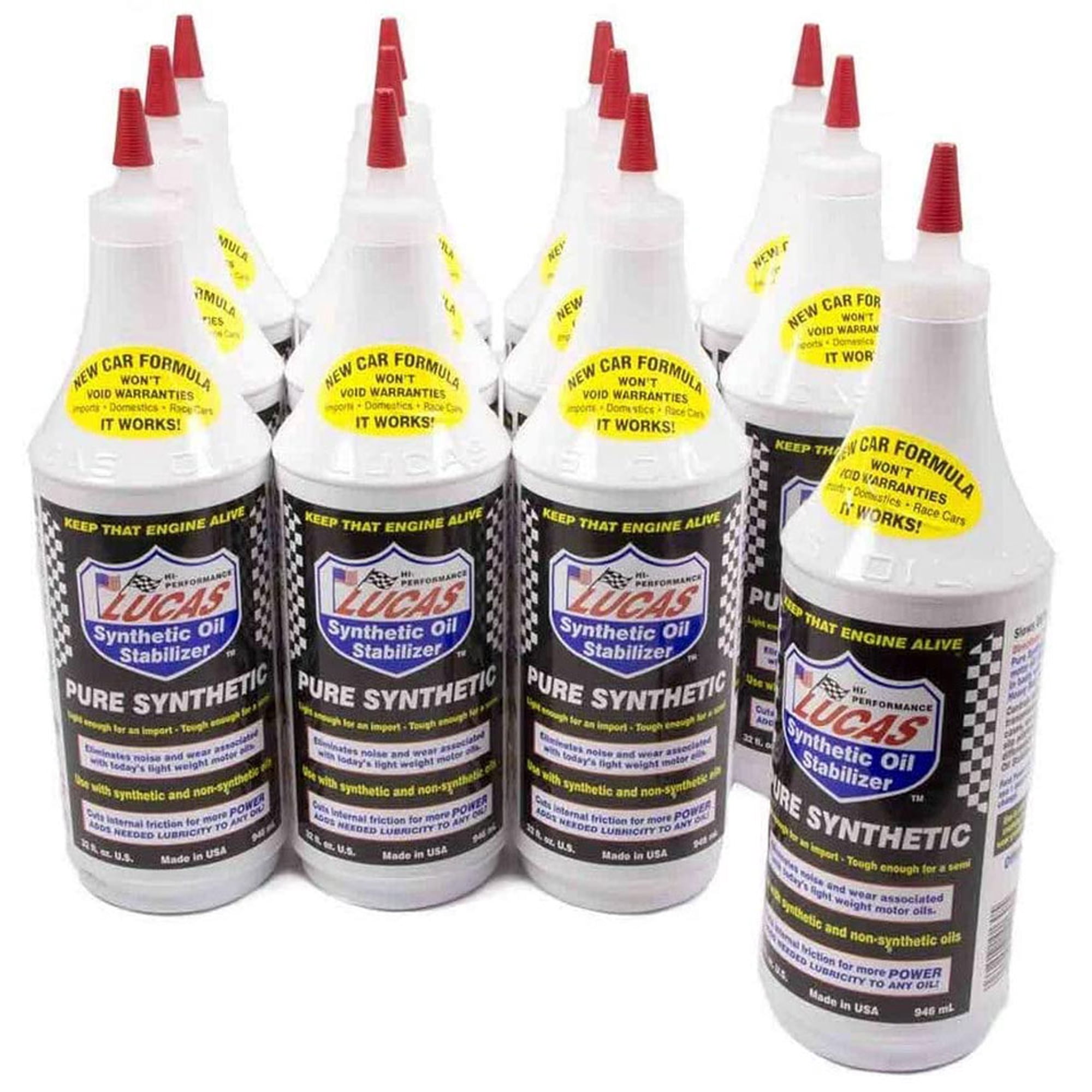 Lucas Oil Synthetic Heavy Duty Oil Stabilizer (1 Qt) - 12 Pack