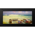 thumbnail image 2 of Yeremyan, Vahe 14x8 Black Modern Framed Museum Art Print Titled - Rowboats, 2 of 5