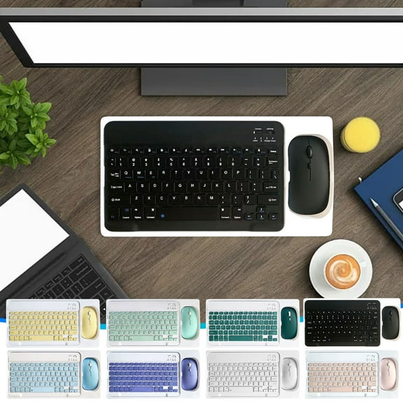 Super Deal, Bluetooth Keyboard and Mouse Set, Wireless Magnetic Keyboard, Ideal for Mobile Phones and Tablets, Compact Design with Fast Connectivity, Perfect for Work and Travel | Plastic, Black