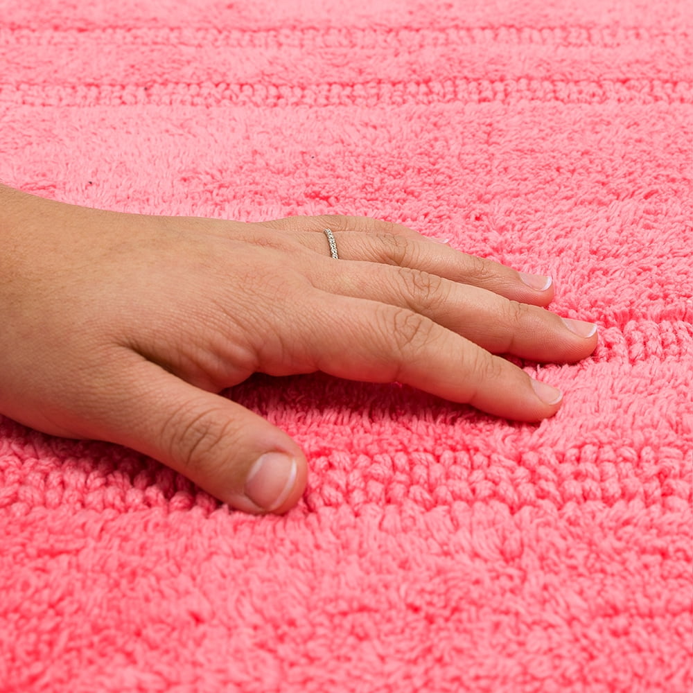 Mohawk Home Cotton Reversible Bath Mat, Fiesta Coral Rose, 24" x 60"