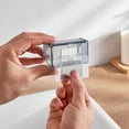 thumbnail image 1 of 2 soportes para cepillos de dientes montados en la pared con tapa para baño, organizador de almacenamiento de cepillos de dientes con 2 ranuras para ducha (gris), 1 of 4