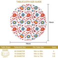 thumbnail image 3 of Pioneer Flower Floral Print Pattern Round Tablecloth 60 X 60 Inch, Wrinkle Resistant Wipeable Table Cloth for Kitchen Dining Picnic Patio Party, 3 of 6