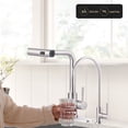 thumbnail image 7 of Wowow Brushed Nickel 15.7 in. Single Handle Pull Down Sprayer Kitchen Faucet with Drinking Water Faucet and 360° Swivel, 7 of 7