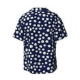 thumbnail image 6 of Daiia Daisies Flowers Men's Linen Shirts Short Sleeve Casual Shirts Button Down Shirt for Men Beach Summer Wedding Shirt-Medium, 6 of 6