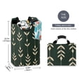 thumbnail image 2 of Yayeee Freestanding Laundry Hamper with Handle Collapsible Large Storage Basket for Clothes, Green Plants, 2 of 7