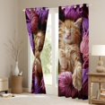 thumbnail image 3 of Feelyou Cartoon Kitten Lover Curtains Pack of 2 (42x84 Each), Kawaii Cute Cat Curtains Blackout, Funny Animal Lover Bedroom Curtains, Curtains and Drapes Home Decor, 3 of 6