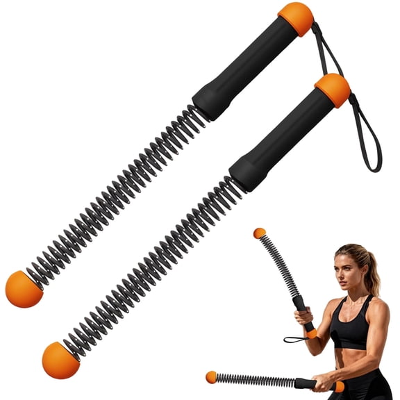 KALCINTY Ropeless Battle Ropes Weighted, Portable Cordless Battle Ropes with Training Poster, Full-Body Workout Tool with Non-Slip Spiral Handles, Home Gym Equipment for Women & Men, 2 Pack