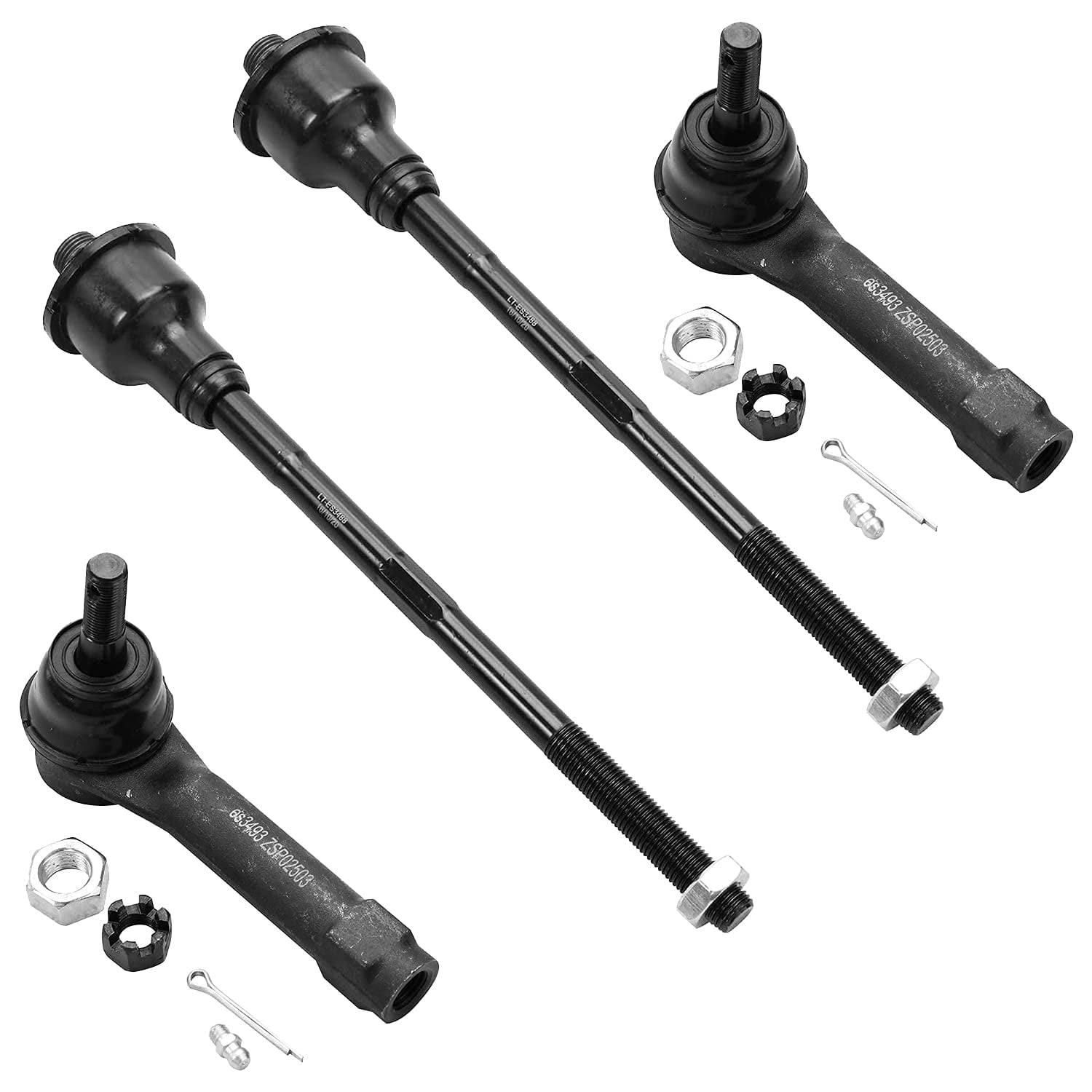 Detroit Axle -12pc Front End Kit for Chevy Silverado Sierra Suburban GMC Yukon XL Avalanche 1500 Tahoe Cadillac Escalade ESV EXT Upper Control Arms Lower Ball Joints Sway Bars Tie Rods Replacement