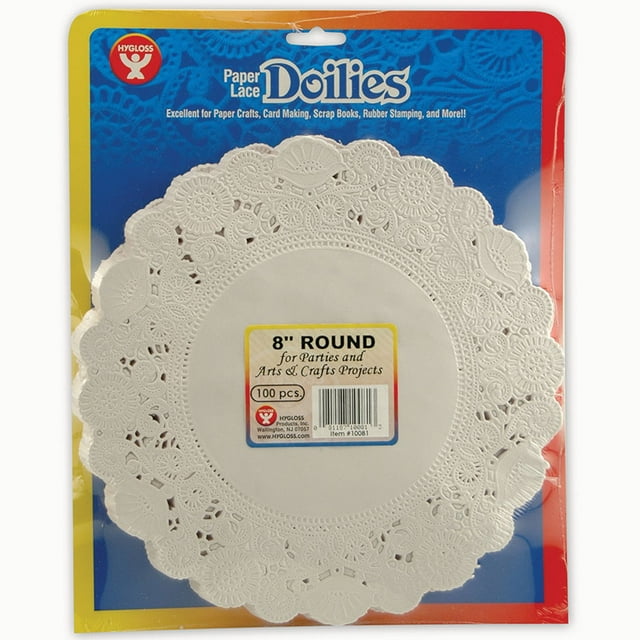 Perles en Dentelle Ronde, Blanches, 8 Pouces, 100 par Paquet, 3 Paquets