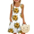 thumbnail image 3 of LTTVQM Dresses for Girls 2025 Casual Sleeveless Sundresses Comfy Sunflower Print Tank Dresses Holiday Round Neck Cover Up Dresses with Pocket Dark Purple 4-5, 3 of 7
