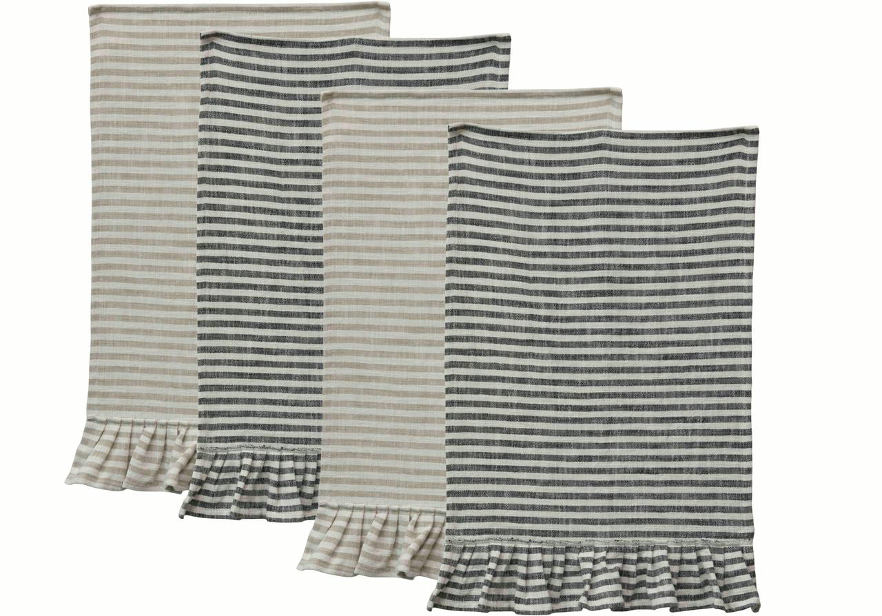 Creative Co-op Striped Cotton Tea Towels Set of 2