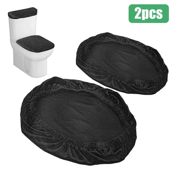 EEEkit Toilet Lid Cover and Tank Cover Set, Soft Washable Toilet Seat Lid Cover with Elastic Bottom, Universal Bathroom Decor