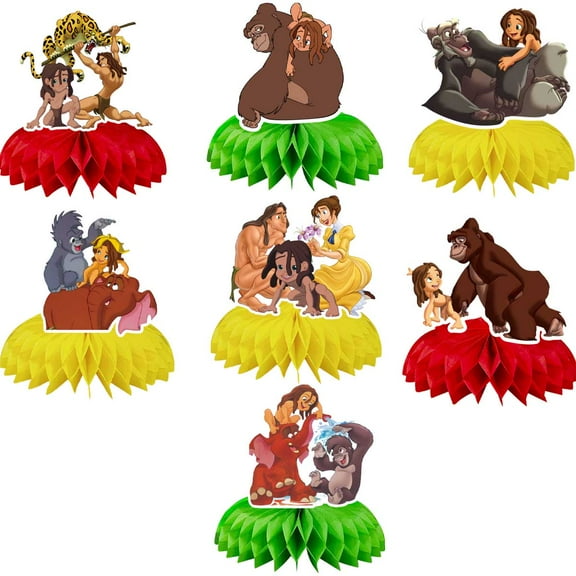 Tarzan Honeycomb Centerpieces Table Toppers Decorations for Birthday Party Decor Supplies Photo Props