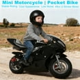 thumbnail image 4 of Fompes Mini 49CC Gas Dirt Bike, 2 Stroke Ride on Bike with Off-Road Tire, Pull Start, Oil Mixed Required, Dual Headlights, Kids Dirt Bike Support Up to 170lbs, 25MPH, Black, 4 of 14