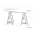 thumbnail image 7 of Simpli Home Simpli Home Sawhorse SOLID WOOD Modern Industrial 50 inch Wide SOLID WALNUT WOOD and Metal Console Sofa Table, 7 of 7