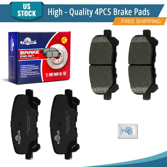YXPCARS 4PCS Rear Ceramic Brake Pads for Honda Odyssey Pilot Acura MDX ZDX (D1281)