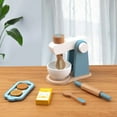thumbnail image 3 of Mini Wooden Kitchen Cooking Toys Sets Pretend Play House Wooden Simulation Toy Toaster Machine Coffee Machine Food Mixer, 3 of 6