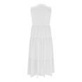 thumbnail image 5 of GaThRRgYP Women's Sleeveless V-Neck Dress for Summer,Women's Fashion Casual Solid Color V-Neck Pullover Sleeveless Pullover Long Dress White XL, 5 of 8