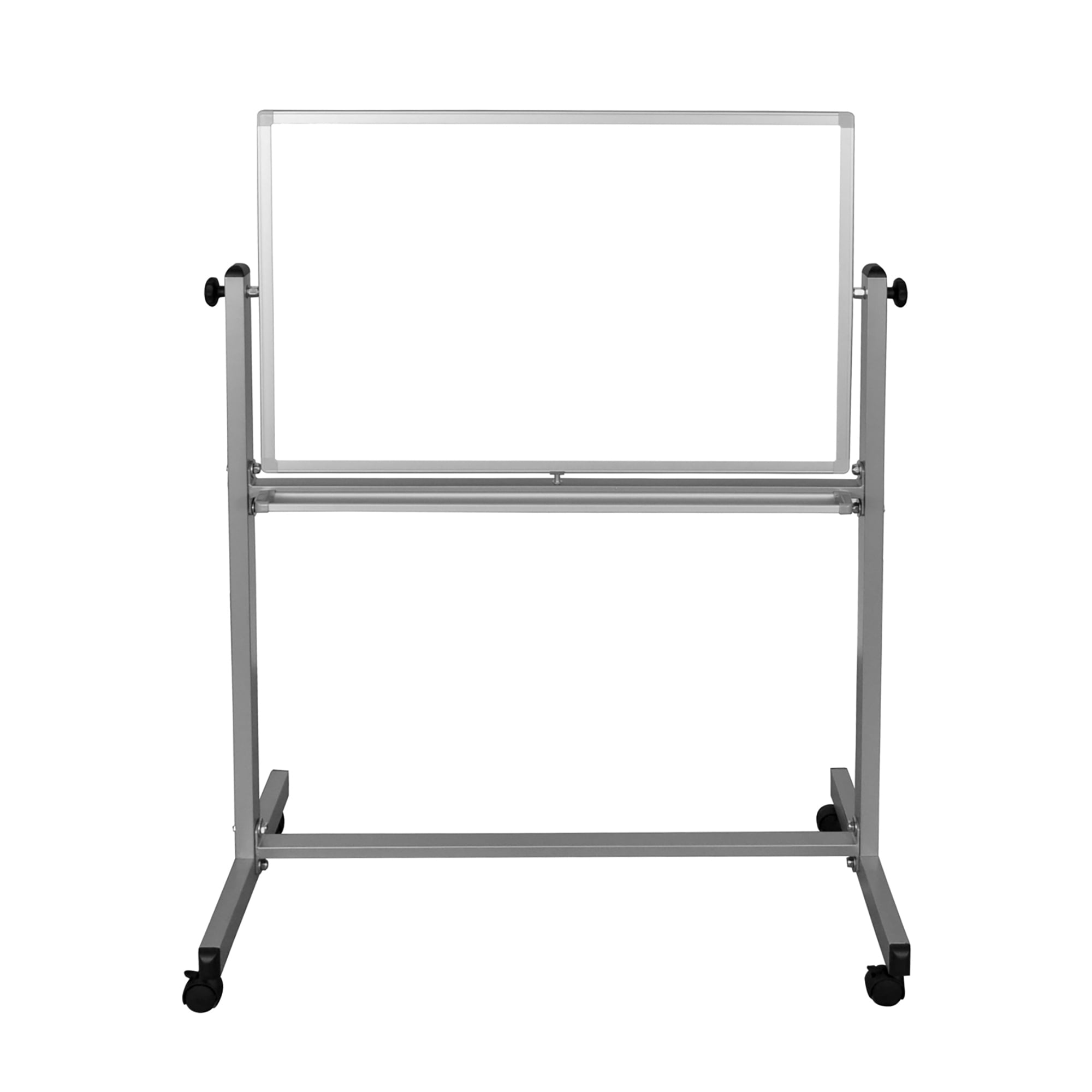 Luxor Rolling Whiteboard, 36" x 24", Silver Aluminum Frame