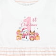 thumbnail image 4 of Inktastic 1st Christmas in Pink Girls Baby Dress, 4 of 5