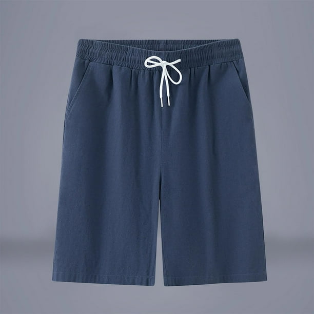pstuiky Abreviatura para hombres, Pantalones cortos transpirables de color liso para hombre, informales, para vacaciones, con bolsillos Pantalones cortos de entrenamiento