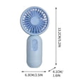 thumbnail image 2 of Lunxisen 3 Pcs Portable Handheld Personal Fan USB Rechargeable Battery Operated Three Speed Cooling for Travel Outdoor, 2 of 9
