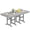 Gray, variant on Dextrus 71" HDPE Patio Dining Table for 6, 165Lbs Capacity, Rectangular Table with Umbrella Hole, Gray