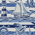 thumbnail image 6 of Orinice Lighthouse Ship Seagull Round Table Cover Stain Resistant Washable Indoor Outdoor Tablecloth Kitchen Dining Wedding Parties 100% Polyester Fiber 38-42, 6 of 8