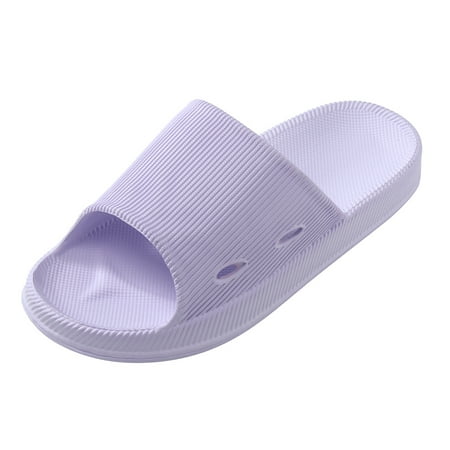 

Wozhidaoke Slippers for Women Men And Women Slippers Bathroom Home Slippers Solid Color Flat Bottom Home Sandals Shower Shoes