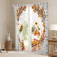 thumbnail image 3 of Feelyou 2-Pack 52x84 Autumn Leaf Curtains, Pumpkin Wooden Plank Kids Blackout Home Decor, 3 of 6