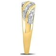 thumbnail image 4 of 10kt Yellow Gold His Hers Round Diamond Square Matching Wedding Set 1/3 Cttw, 4 of 5