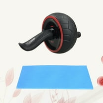 WHAMVOX Rubber Abdominal Wheel Roller Mute Belly Exercise Wheel Exercise Fitness AB Roller with Knee Mat Home Workout Training Equipment