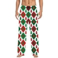 thumbnail image 3 of Pajama Pants Men Funny Christmas Printed Mid Waisted Casual Pants with Drawstring and Lightweight Pants Lounge Bottoms Soft Sleepwear, 3 of 7