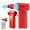 Red, variant on Portable Violent Turbo Fan, High Power Multi-Function Blower, 6-Speed Rechargeable Fan with Emergency Light for Outdoor Cleaning