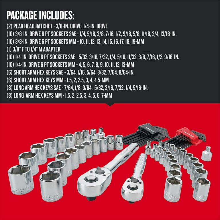 Craftsman Versastack 1/4 and 3/8 in. drive Metric and SAE