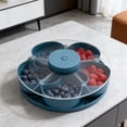thumbnail image 5 of Snack Spinner,Divided Serving Tray That Spins,Divided Spin and Snack Serving Tray,Dips & Party Appetizers, RotatingSnack Box Container with Lid, 5 of 5