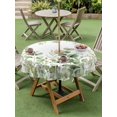 thumbnail image 4 of Outdoor Tablecloths with Umbrella Hole & Zipper, Light Green Eucalyptus Leaves Round Tablecloths 60 Inch, Watercolor Spring Summer Botanical Waterproof Table Cloth, Patio/Pool/Picnic Table Covers, 4 of 8