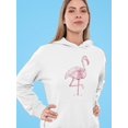 thumbnail image 2 of Cute Flamingo With Patterns Hoodie Women -Image by Shutterstock, Female 3X-Large, 2 of 4