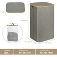 thumbnail image 3 of Yeulluey Laundry Hamper with Lid, 110L Large Laundry Hamper with Handle and Lid, Collapsible Clothes Basket Organizer with Removable Inner Bag for Clothes Toys Towels - Grey, 3 of 7