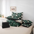 thumbnail image 6 of Feelyou Western Mandala Aztec Bedding Comforter Set 7pcs, Green Tribal Square Queen Bedding Sets, Vintage Boho Fashion Reversible Queen Sheet Sets, Microfiber Bedroom Decor, 6 of 8