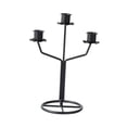 thumbnail image 2 of Candelabro de 3 brazos, candelabro cónico, centro de mesa, candelabro de Metal, soporte para velas para bodas, hoteles, y chimeneas Negro, 2 of 9