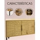 thumbnail image 3 of RED VELVET Mueble para TV Moderno, Madera Clara con Diseño Geométrico, Mesa Consola con Estantes y Puertas, Base de Metal Negro, 3 of 7