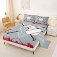 thumbnail image 2 of Erosebridal Baseball Gaming Boys Full Size Sheets, Sport Bed Sheets, 4-Piece, 2 of 5