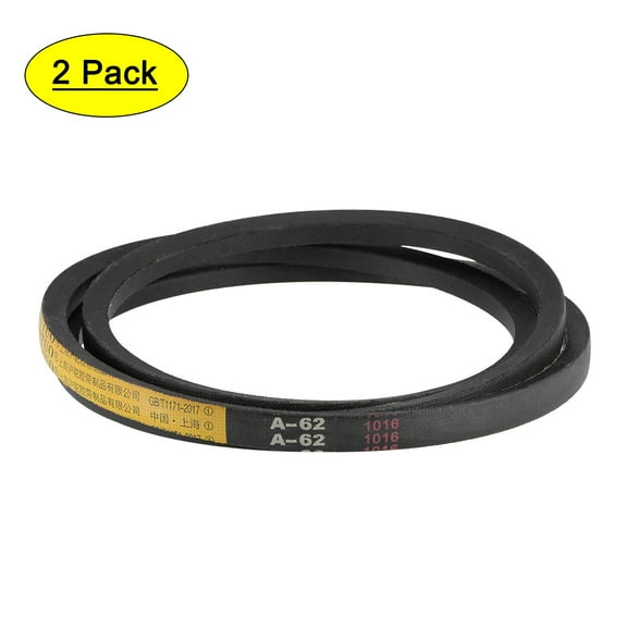 A62 V-Belts 62" Mid-Perimeter, A-Section Rubber Drive Belt 2pcs