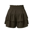 thumbnail image 5 of Women's Fashion Solid Color Wide Leg Shorts - Soft Rayon, Suitable for Casual/Sports, Machine Washable, 5 of 5