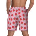 thumbnail image 4 of Uemuo Hand Drawn Strawberry Pattern Mens Swim Trunks Quick Dry Board Shorts with Mesh Lining, Stretch Beach Shorts Quick Dry No-Chafing Board Shorts-, 4 of 9