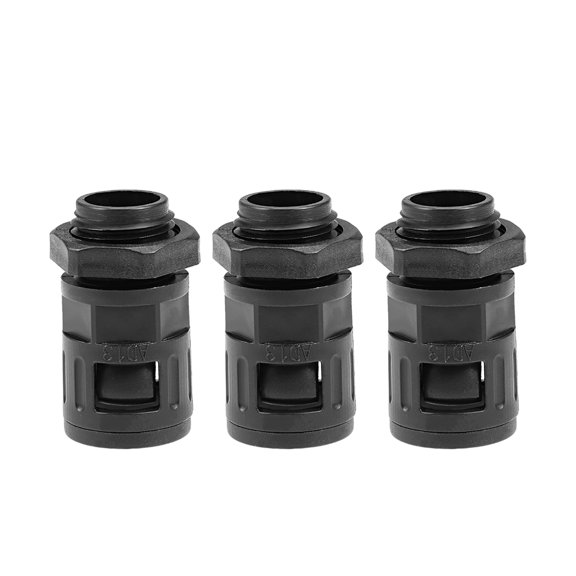Conector de tubo de onda de plástico negro para tubo corrugado AD13 3Pcs