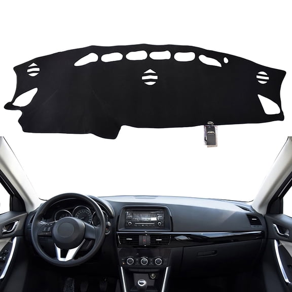For Mazda CX-5 2012-2016 Black Leather Dashboard Cover Dash Mat Anti-Sun Pad