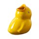 thumbnail image 3 of Portacepillos de dientes de cerámica con forma de pato, organizador de cepillos de dientes portátil para escritorio, adorno de pato Inclinado amarillo, 3 of 9
