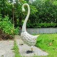 thumbnail image 1 of Estatua de Animal Solar del hierro, adornos de paisaje, figurita impermeable IP44, para interiores y exteriores, de césped, Pa cisne DYNWAVEMX Decoraciones de césped, 1 of 7
